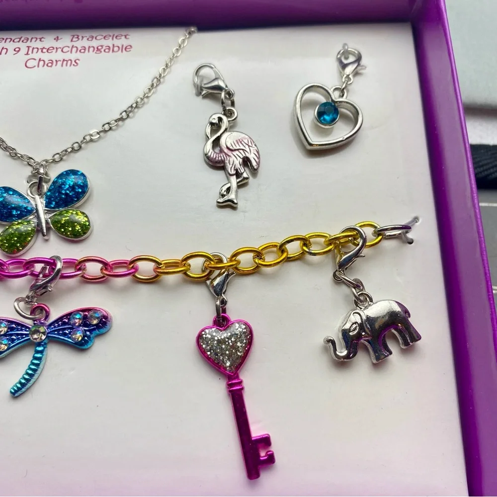 Piper Jewelry Pendant & Bracelet Gift Set with Interchangeable Charms